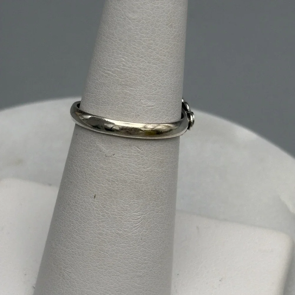 Sterling Silver Spiny Oyster Ring 925 Size 6 Byzantine Scrolls Boho Excellent